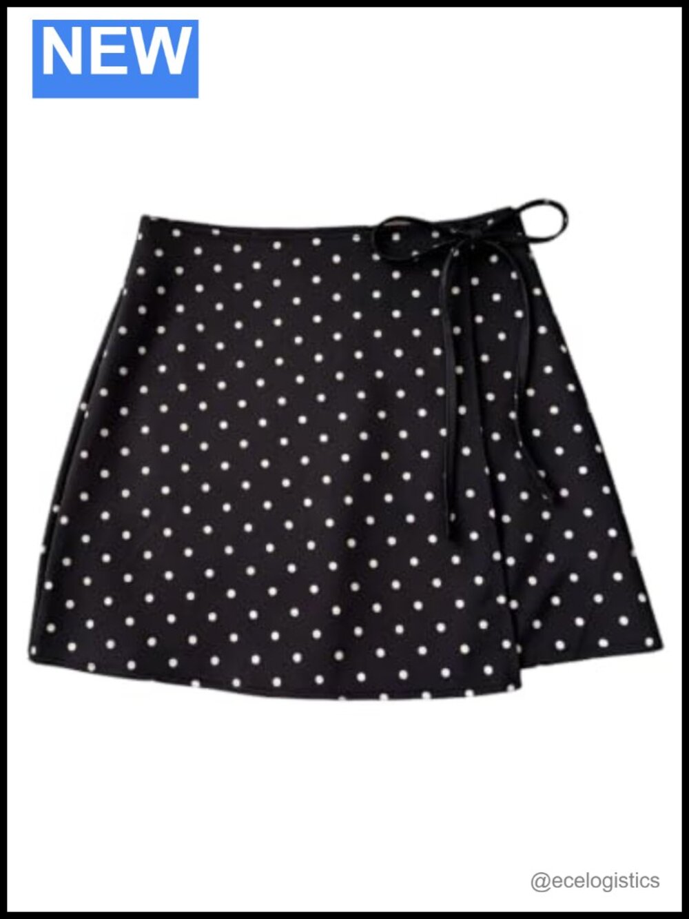 Women's Polka Dot Wrap Mini Skirt High Waisted A-Line Y2K Cute Summer